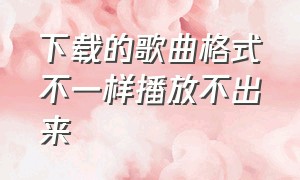 下载的歌曲格式不一样播放不出来