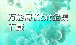 万能局长txt全集下载