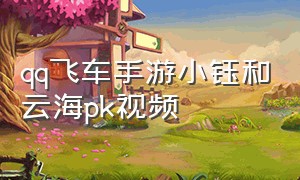 qq飞车手游小钰和云海pk视频（qq飞车手游10元1万钻）