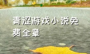 青涩游戏小说免费全章