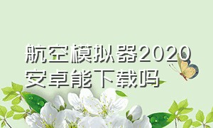 航空模拟器2020安卓能下载吗（航空模拟器2024安卓怎么下）