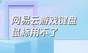 网易云游戏键盘鼠标用不了