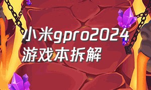 小米gpro2024游戏本拆解（小米gpro2024游戏本屏幕很垃圾吗）
