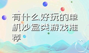 有什么好玩的单机沙盒类游戏推荐（有什么自由度超高的沙盒类游戏）