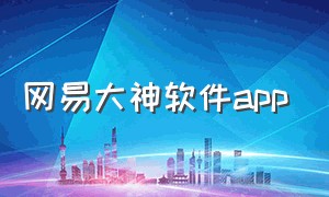 网易大神软件app（网易大神app官方正版下载电脑版）