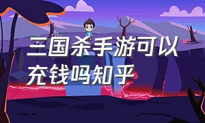 三国杀手游可以充钱吗知乎（三国杀手游各个vip等级充了多少钱）