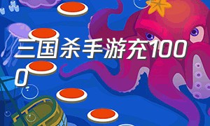 三国杀手游充1000（三国杀手游怎么查充了多少钱）