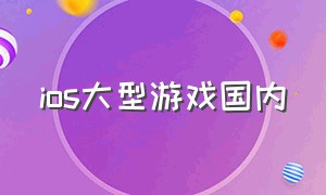 ios大型游戏国内（ios最好玩大型游戏）