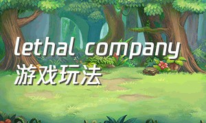lethal company游戏玩法（lethe游戏）