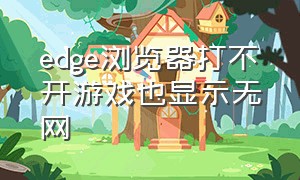 edge浏览器打不开游戏也显示无网