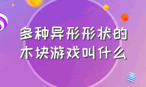 多种异形形状的木块游戏叫什么