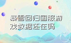 暴雪回归国服游戏数据还在吗