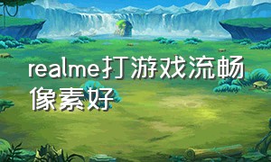 realme打游戏流畅像素好（realme打游戏支持应用分屏吗）