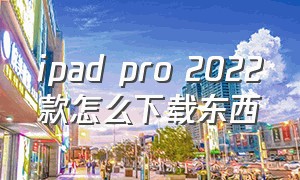 ipad pro 2022款怎么下载东西