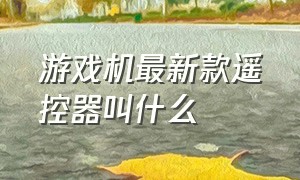 游戏机最新款遥控器叫什么