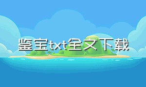 鉴宝txt全文下载