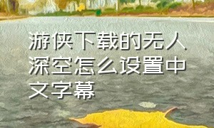 游侠下载的无人深空怎么设置中文字幕