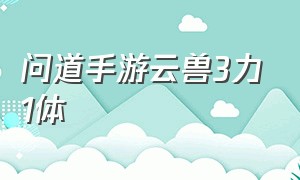 问道手游云兽3力1体