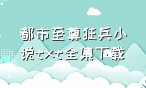 都市至尊狂兵小说txt全集下载（至尊狂兵txt全集下载）