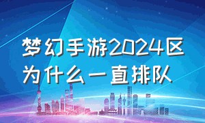 梦幻手游2024区为什么一直排队