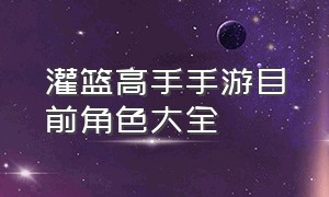 灌篮高手手游目前角色大全