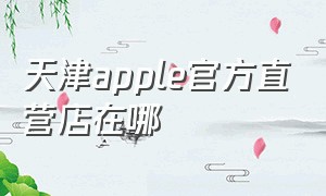天津apple官方直营店在哪