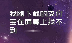 我刚下载的支付宝在屏幕上找不到