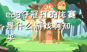 edg夺冠打的比赛是什么游戏啊知乎