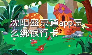 沈阳盛京通app怎么绑银行卡