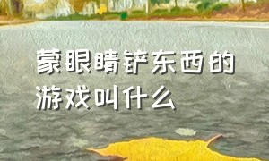 蒙眼睛铲东西的游戏叫什么