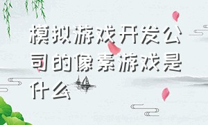 模拟游戏开发公司的像素游戏是什么