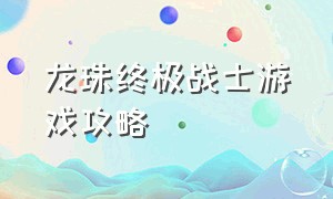 龙珠终极战士游戏攻略