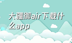 大疆御air下载什么app