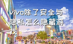 vivo除了安全与隐私怎么隐藏游戏