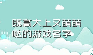 既高大上又萌萌哒的游戏名字