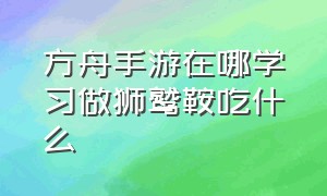 方舟手游在哪学习做狮鹫鞍吃什么