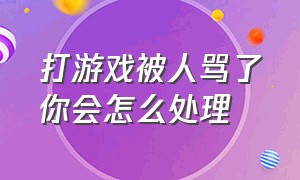 打游戏被人骂了你会怎么处理