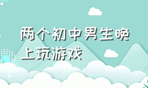 两个初中男生晚上玩游戏