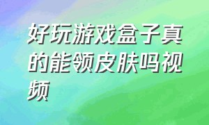 好玩游戏盒子真的能领皮肤吗视频