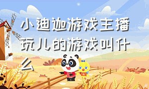 小迪迦游戏主播玩儿的游戏叫什么