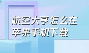 航空大亨怎么在苹果手机下载