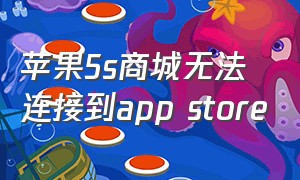 苹果5s商城无法连接到app store