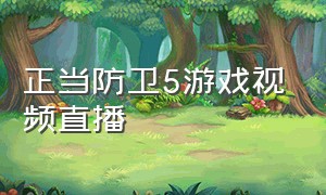 正当防卫5游戏视频直播