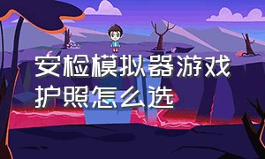 安检模拟器游戏护照怎么选