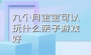 九个月宝宝可以玩什么亲子游戏好