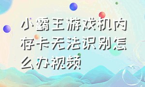 小霸王游戏机内存卡无法识别怎么办视频