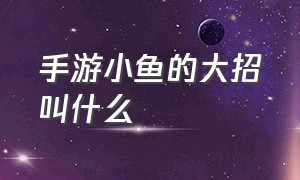 手游小鱼的大招叫什么