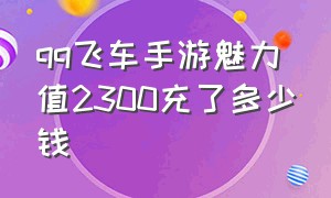 qq飞车手游魅力值2300充了多少钱