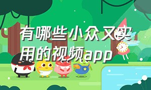 有哪些小众又实用的视频app