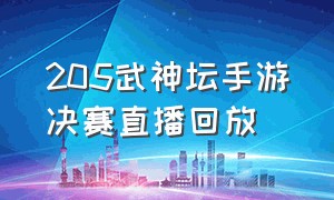 205武神坛手游决赛直播回放